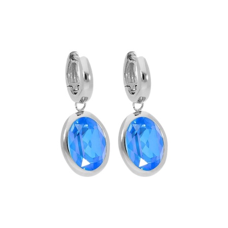 Серьги Qudo, Creole TIVOLA small S royal blue delite, 310686 BL/S